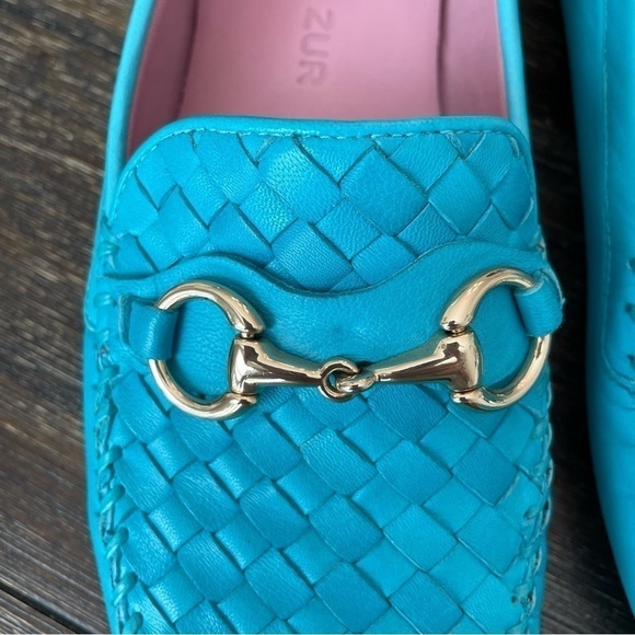 Robert Zur Perlata Bit Loafer in Aqua True Glove - Picture 2 of 12